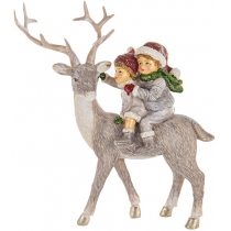 Фігурка декоративна "Діти на олені" 10,5 см