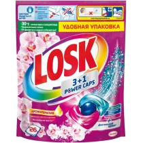 Капсули для прання Losk тріо-капсули Ефірні масла та аромат Малазійська квітка, 26 шт