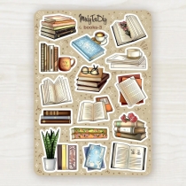 Стікер-лист з наклейками "MriyTaDiy, модель "Books-3"