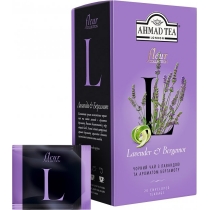 Чай чорний пакетований AHMAD Tea London з квітами лаванди та ароматом бергамоту 20шт х 2г