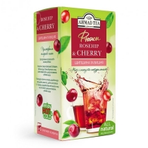Чай фруктово-ягідний пакетований AHMAD Tea London з вишнею та шипшиною 20шт х 2г
