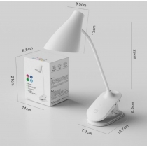 Лампа настільна світлодіодна EH 4Вт біла з акумулятором та кріпленням, 1200mAh