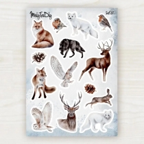 Стікер лист з наклейками "MriyTaDiy set 87, модель  "Лісові тварини"