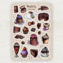 Стікер лист з наклейками "MriyTaDiy, модель "Chocolate"