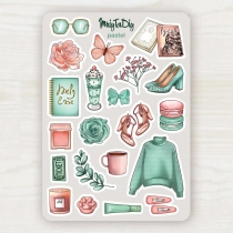 Стікер лист з наклейками "MriyTaDiy, модель "Pastel"
