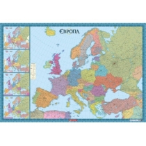 Карта.Європа. Політична карта (з врізками) 1:4 150 000 млн на картоні на планках