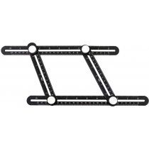 Лінійка NEO кутова, алюміній, для перенесення вимірювань регульована, 4 плечі зі шкалами 0-6 см та 0
