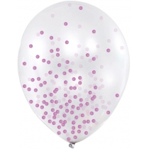 Кульки повітряні

з рожевим конфетті, 6 шт.