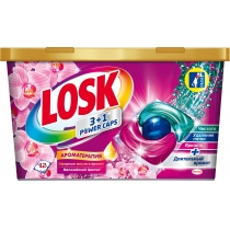 Капсули для прання Losk ефірні масла та аромат Малазійська квітка, 12шт