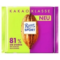 Шоколад темний Ritter Sport насичений 81% какао 100 г