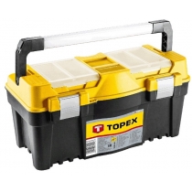 Ящик для інструменту TOPEX, 25", з лотками, алюмінієва ручка, 60х29х33 см