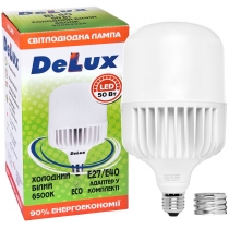 Лампа світлодіодна DELUX BL 80 50w E27/Е40 6500K високопотужна (адаптер у комплекті)