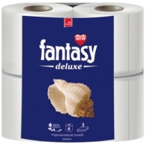 Туалетний папір ТМ Fantasy Deluxe 3 шари, кольоровий, з ароматом Океан (4 рулони/уп)