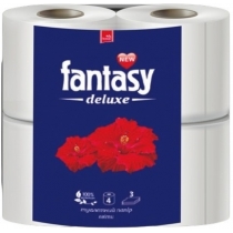 Туалетний папір ТМ Fantasy Deluxe 3 шари, кольоровий, з ароматом Квіти (4 рулони/уп)