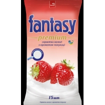 Серветки вологі ТМ Fantasy Premium з ароматом полуниці, 15 шт.