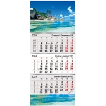 Календар квартальний настінний на 3 пружини 2024 Океан