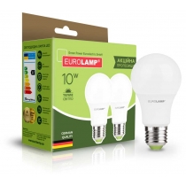 Лампа ЕКО EUROLAMP LED  А60 10W E27 3000K промо-набір 1+1