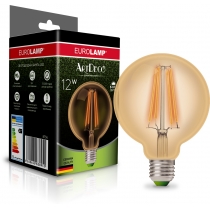 Лампа EUROLAMP LED філамент G95 12W E27 4000K (deco) (50)