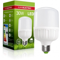 Лампа EUROELECTRIC LED надпотужна Plastic 30W E27 4000K (40)