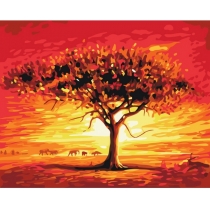 Набір, техніка акриловий живопис за номерами, "Сонце пустелі", 40*50 см