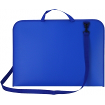 Портфель пластиковий на блискавці, синій А3
