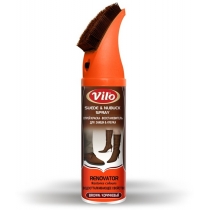 Крем-спрей відновлювальний замша та нубук для взуття ТМ Vilo, коричневий 200 мл (48) VSS 200-320