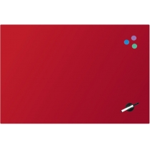 Дошка скляна магнітно-маркерна ТМ AXENT 60х90 см, червона