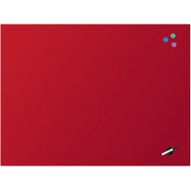 Дошка скляна магнітно-маркерна ТМ AXENT 90x120 см, червона