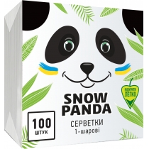 Серветки столові ТМ Сніжна панда 24*24 білі 1ш 100шт