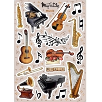 Стікер лист з наклейками "MriyTaDiy, модель "Music"