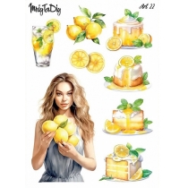 Стікер лист з наклейками  MriyTaDiy, Art-22, модель  "Лимони"