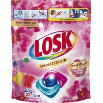 Капсули для прання тріоТМ Losk  Ефірні масла та аромат Малазійська квітка, 22шт