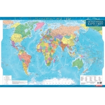 Політична карта світу  м-б 1:35 000 000 ламінована
