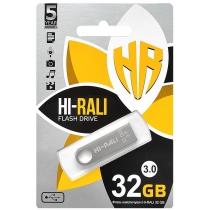 Флеш-драйв Hi-Rali USB 32GB Shuttle серiя срібло
