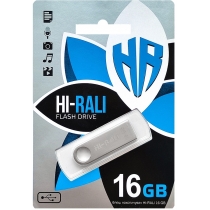 Флеш-драйв Hi-Rali USB 16GB Shuttle серiя срібло