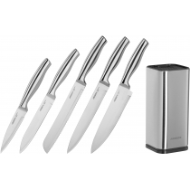 Набір ножів з блоком Ardesto Gemini, 6 предметів, нержавіюча сталь, пластик
