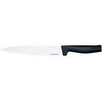 Кухонний ніж для м'яса Fiskars Hard Edge, 21.6см, нержавіюча сталь, пластик, чорний