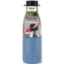 Термопляшка Tefal Bludrop soft touch, 500мл, нержавіюча сталь, блакитний