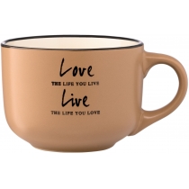 Чашка  Ardesto Way of life, 550мл, кераміка, коричневий світлий