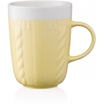 Чашка Ardesto Кnitti, 330мл, порцеляна, жовто-білий