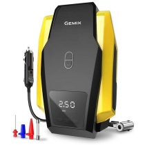 Автокомпресор GEMIX Model G black/yellow поршневий з сумкою, цифровий манометр, функція AUTOSTOP, лі