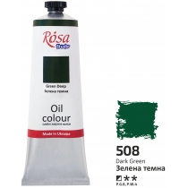 Фарба олійна, Зелена темна, 100мл, ROSA Studio