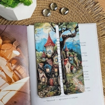 Закладка для книг MriyTaDiy, art bm-24, модель "Казкове містечко"