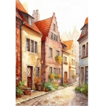 Поштова листівка  "MriyTaDiy, модель "Вулиці старого міста"