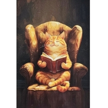 Художня листівка MriyTaDiy, модель 29 "Читаючий котик"