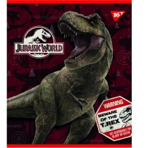 Зошит 48 аркушів, клітинка "Jurassic world. Science gone wrong" Ірідіум+гібрід.виб.лак