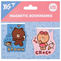 Закладки магнітні Yes "Line Friends Brown and Choco", 2шт