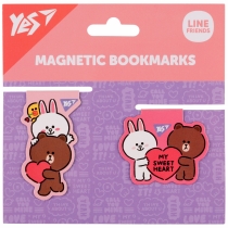 Закладки магнітні Yes "Line Friends Sweet heart", 2шт