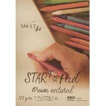 Склейка для ескізів STAR T (Kraft) А5, 125г/м2, 20л, коричневий колір, SMILTAINIS