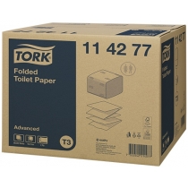 Папір туалетний в аркушах Tork Advanced 2 шари 252 аркуші 36 штук Т3